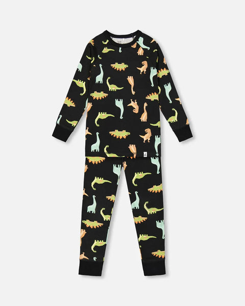 Pyjama deux pièces imprimé dinosaures F20PB15