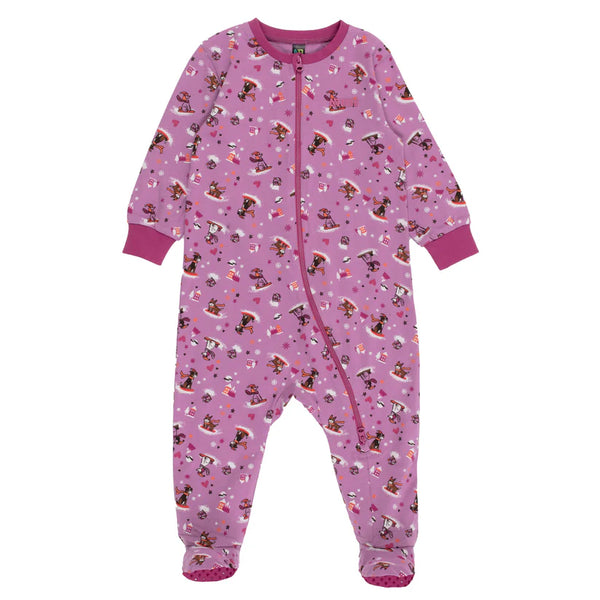 Pyjama une-pièce à pied Bébé Fille Violet