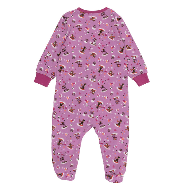 Pyjama une-pièce à pied Bébé Fille Violet