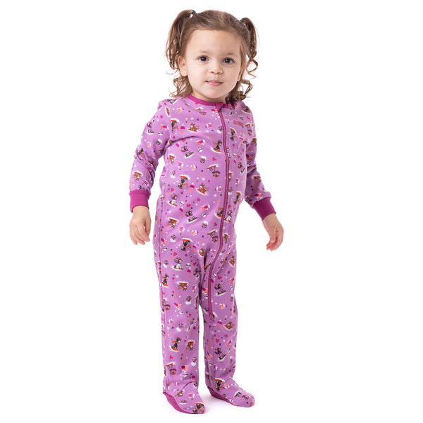 Pyjama une-pièce à pied Bébé Fille Violet