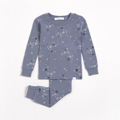 Ensemble pyjama bleu crépuscule à imprimé « Flocons » (2 pcs.)