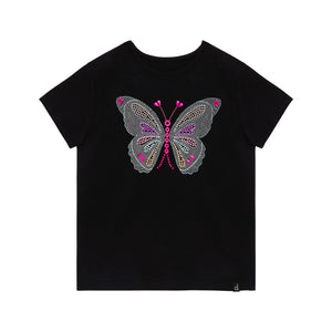T-Shirt papillon clouté